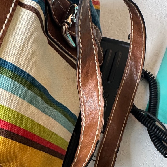 Fossil Blue and Brown Vintage style Bag - Picture 7 of 7